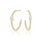 Hoop Marquise Cut Diamond Earrings - 1
